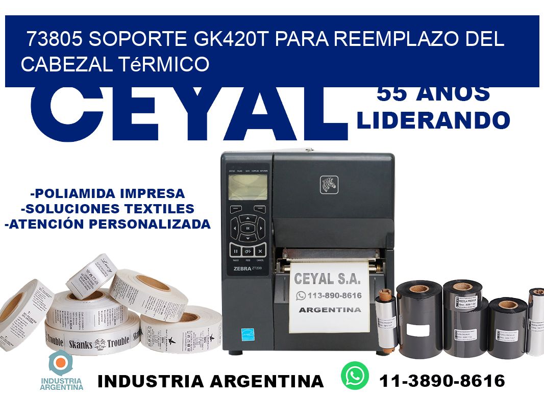 73805 soporte gk420t para reemplazo del cabezal térmico