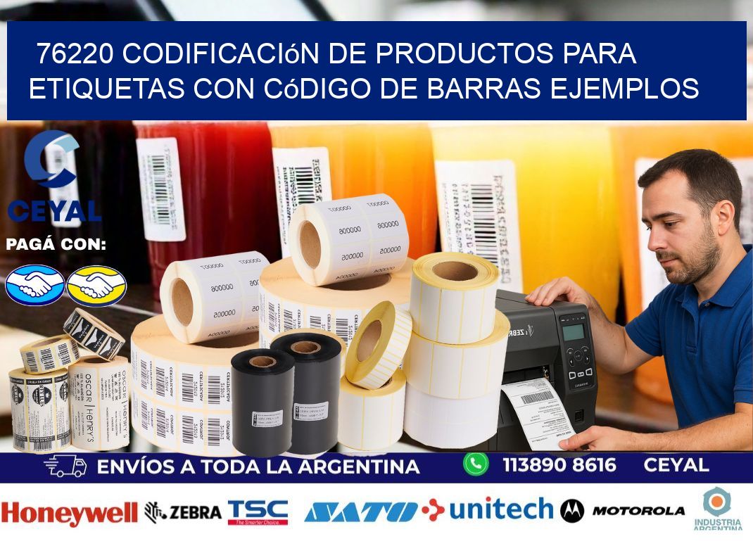 76220 Codificación de productos para etiquetas con código de barras ejemplos