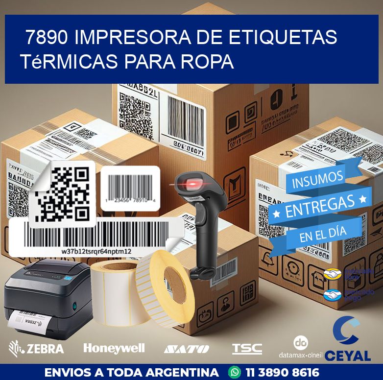 7890 impresora de etiquetas térmicas para ropa