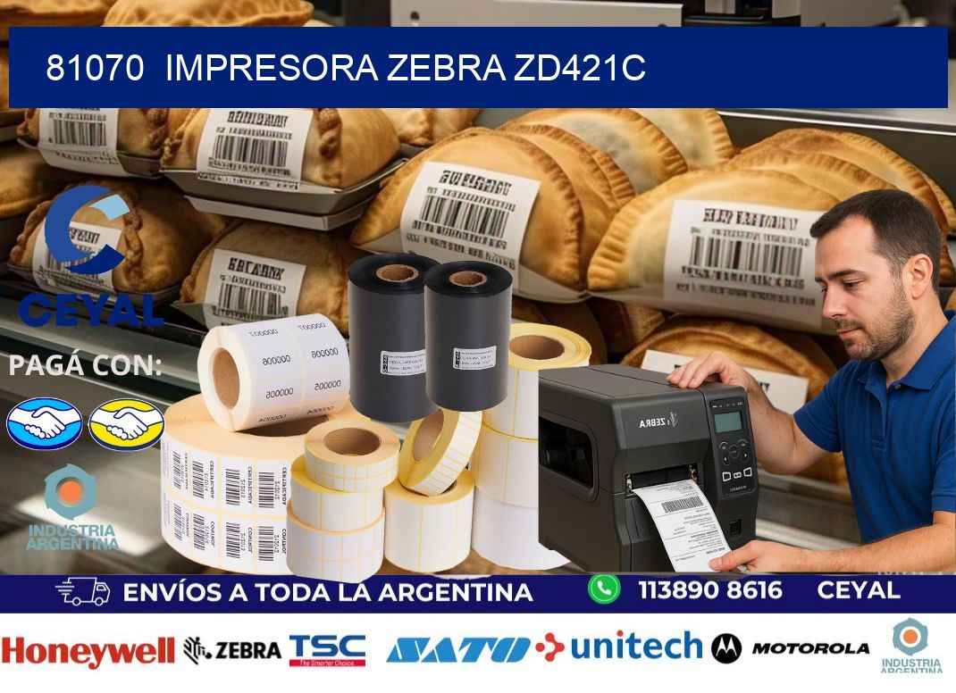 81070  Impresora Zebra zd421c