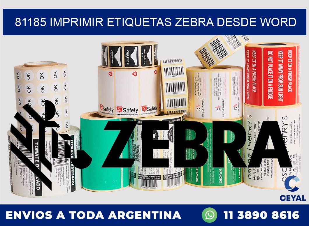 81185 imprimir etiquetas zebra desde word