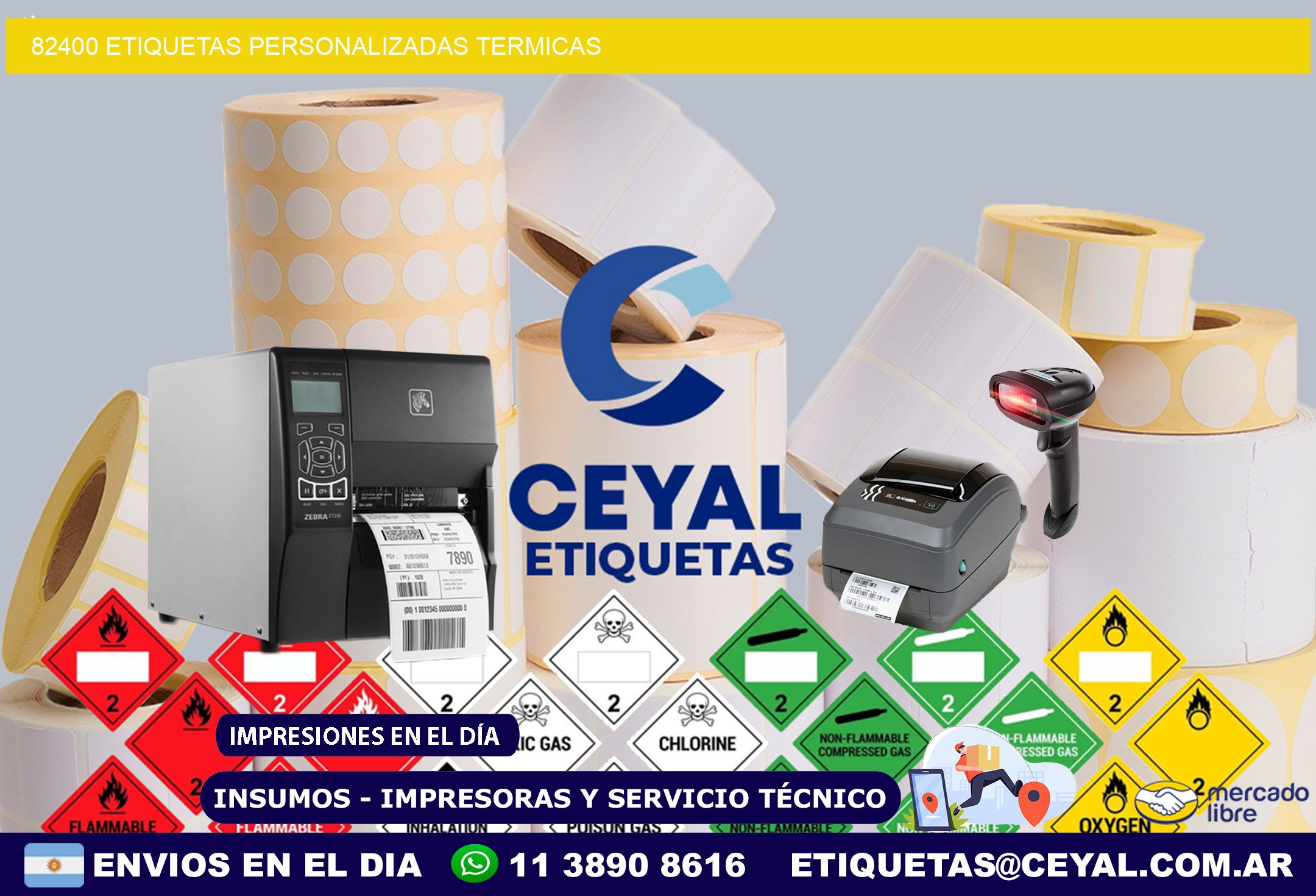 82400 Etiquetas personalizadas termicas