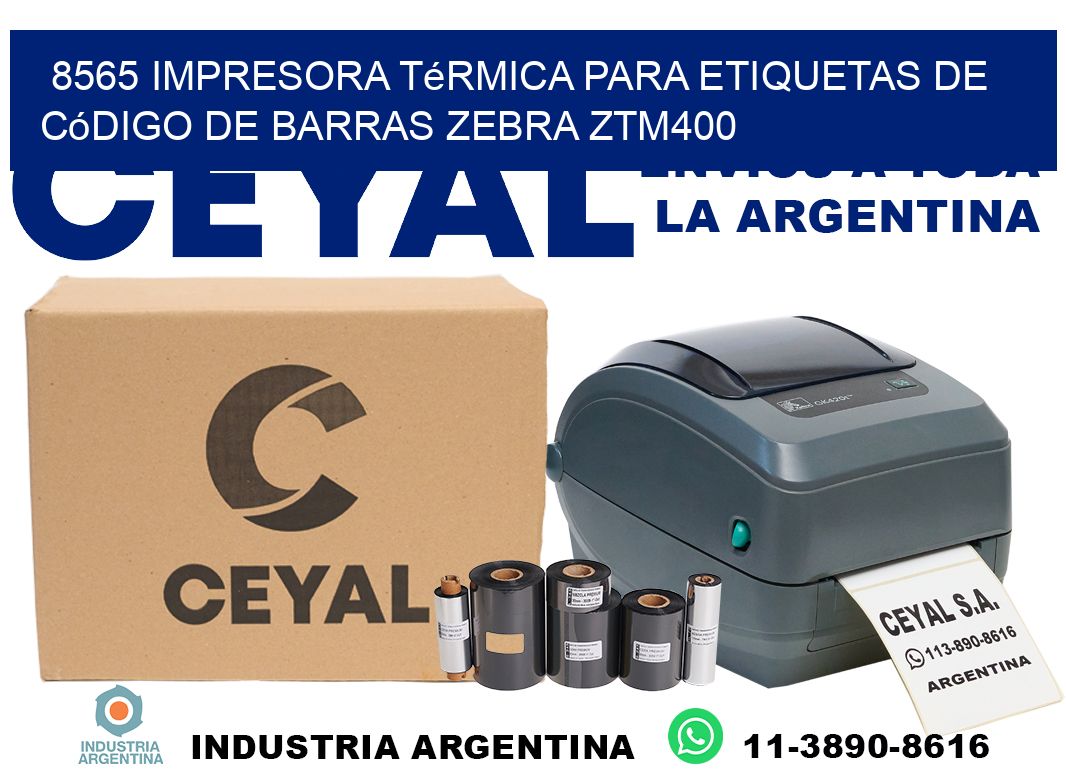 8565 impresora térmica para etiquetas de código de barras Zebra ZTM400