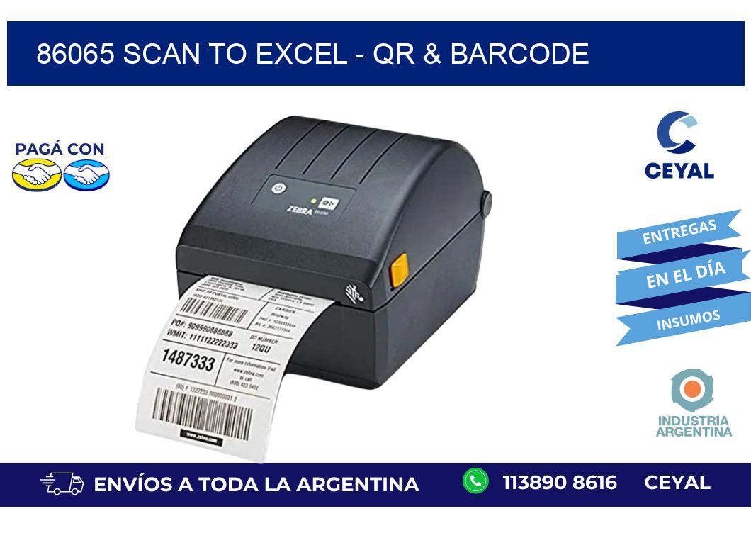 86065 Scan to Excel - QR & Barcode