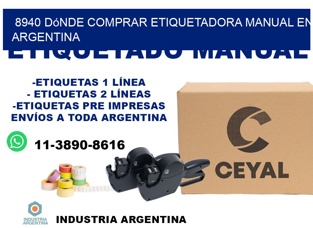 8940 dónde comprar etiquetadora manual en argentina