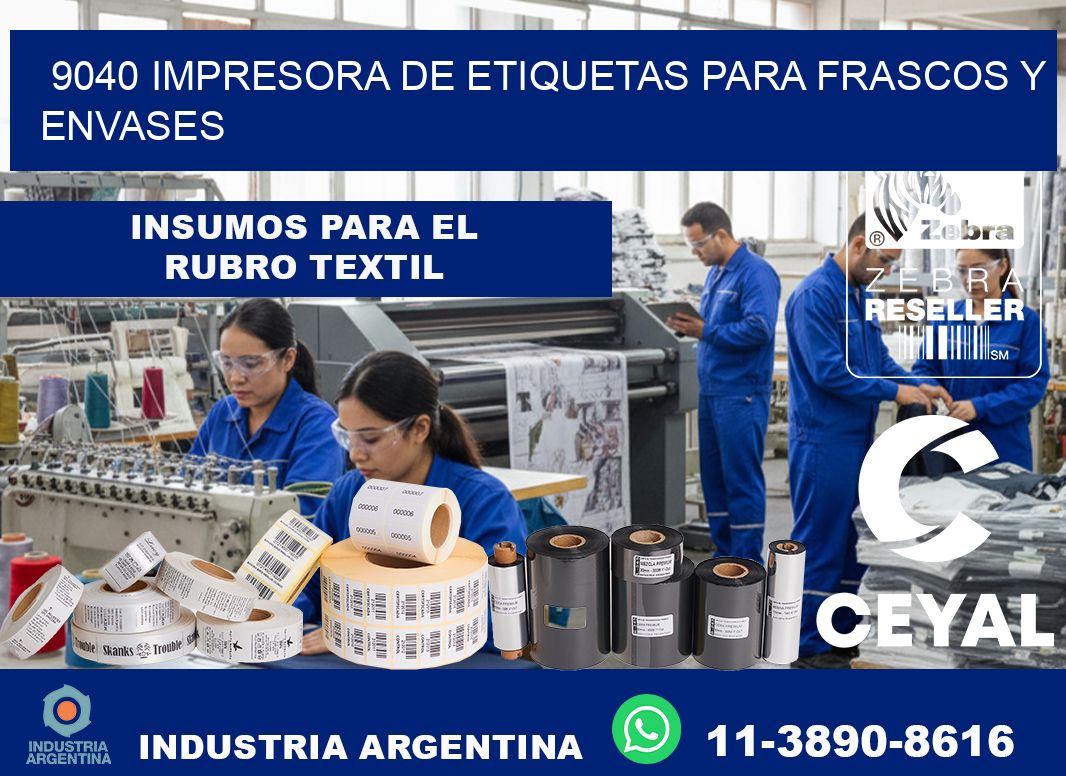 9040 impresora de etiquetas para frascos y envases