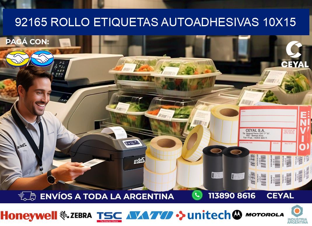 92165 Rollo Etiquetas autoadhesivas 10×15