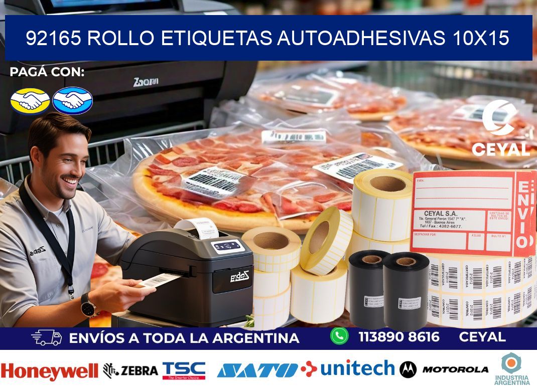 92165 Rollo Etiquetas autoadhesivas 10x15