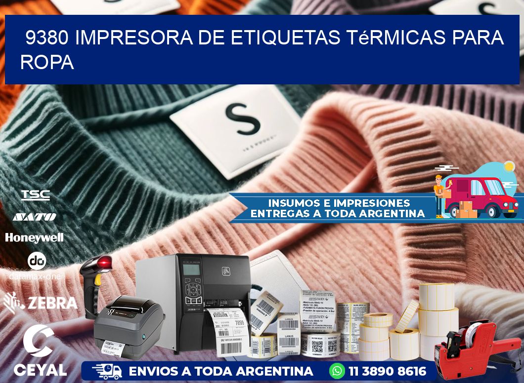 9380 impresora de etiquetas térmicas para ropa