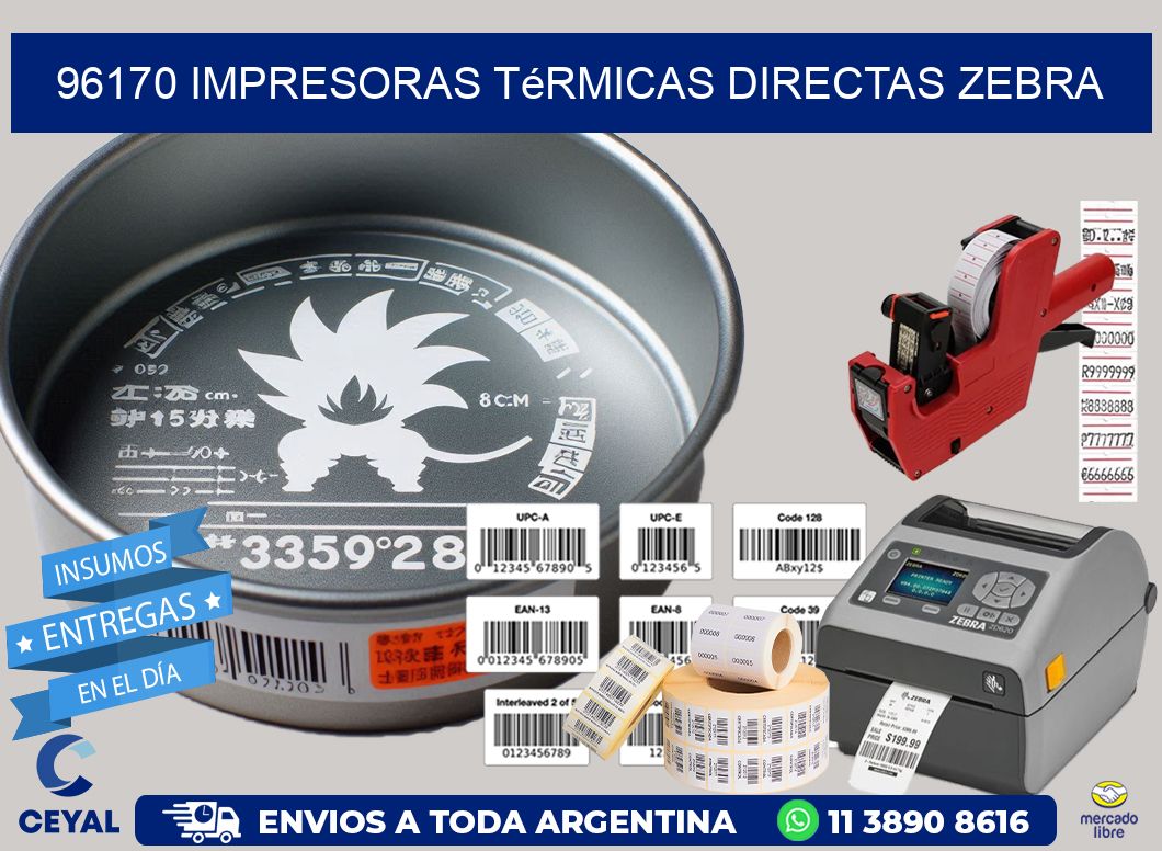96170 impresoras térmicas directas zebra