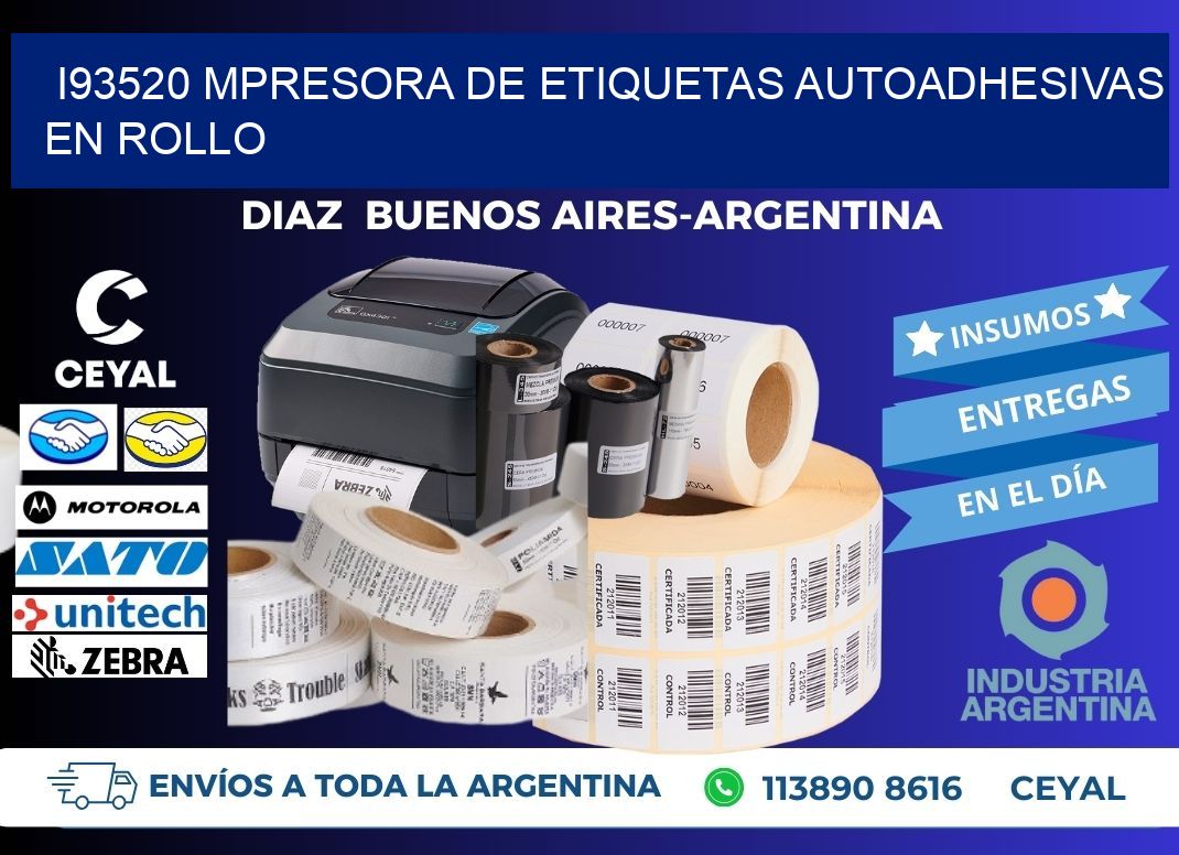 I93520 mpresora de etiquetas autoadhesivas en rollo