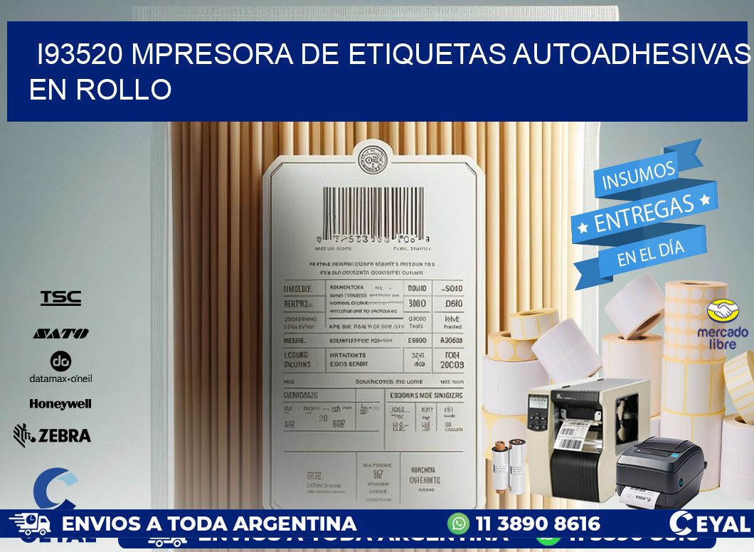 I93520 mpresora de etiquetas autoadhesivas en rollo
