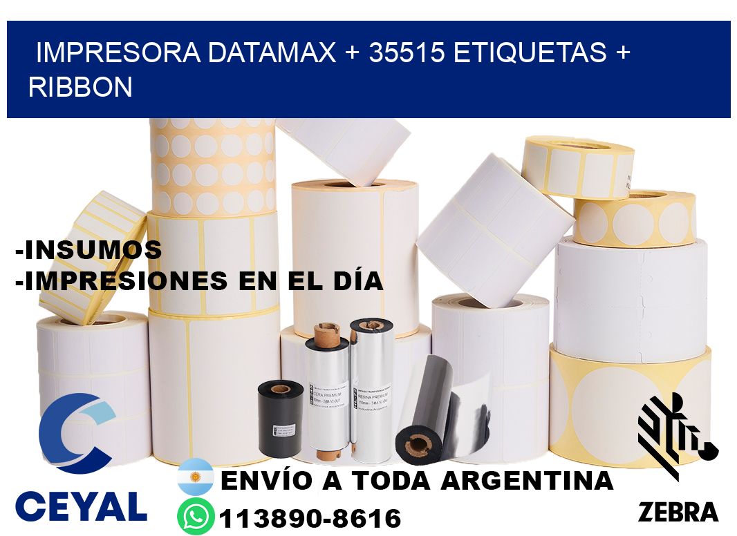 impresora DATAMAX + 35515 etiquetas + ribbon