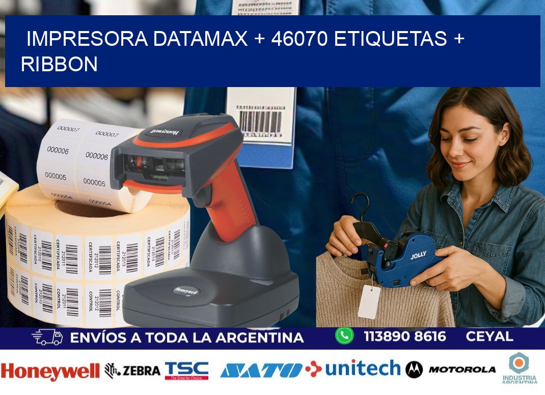 impresora DATAMAX + 46070 etiquetas + ribbon