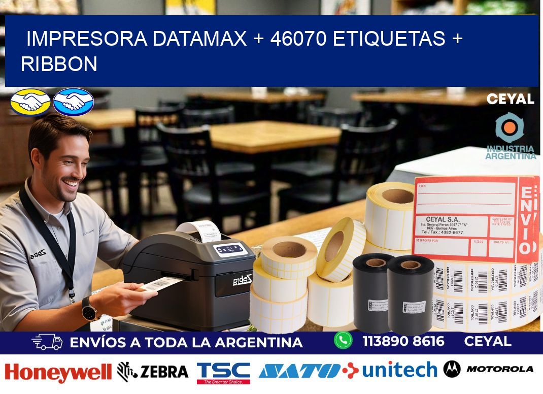 impresora DATAMAX + 46070 etiquetas + ribbon