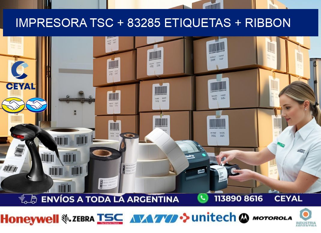 impresora TSC + 83285 etiquetas + ribbon