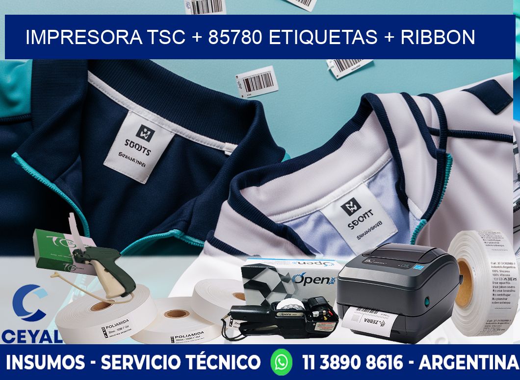 impresora TSC + 85780 etiquetas + ribbon