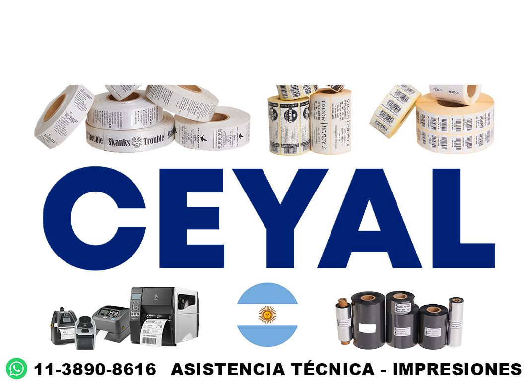 impresora de escritorio + 34660 etiquetas + ribbon