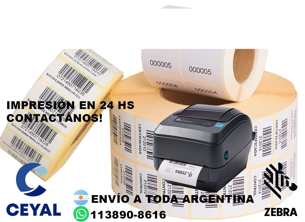 impresora de escritorio + 55970 etiquetas + ribbon