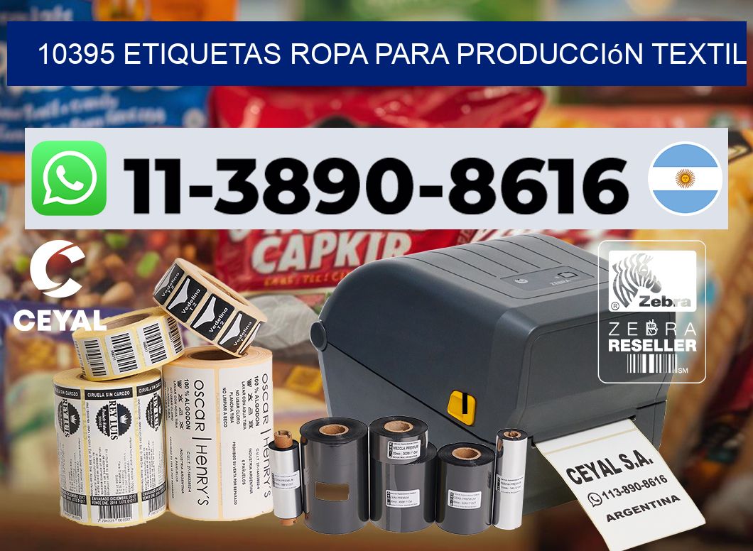 10395 Etiquetas ropa para producción textil