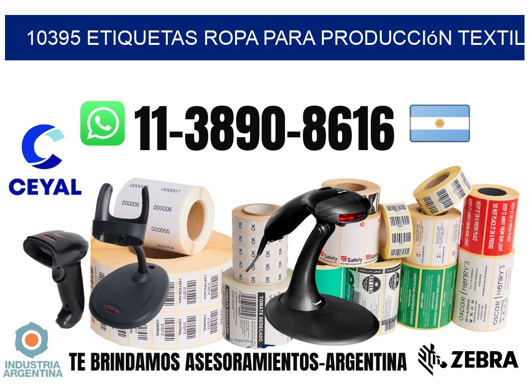 10395 Etiquetas ropa para producción textil