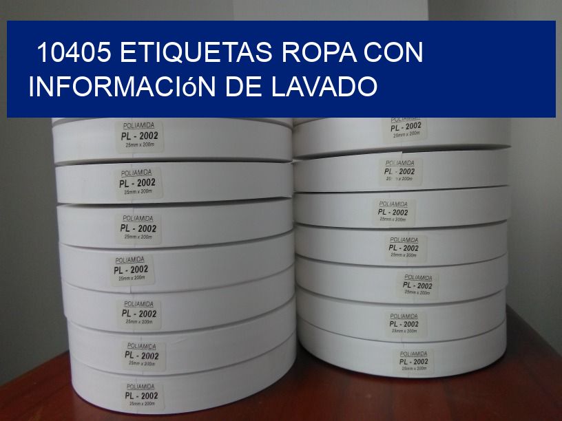 10405 Etiquetas ropa con información de lavado