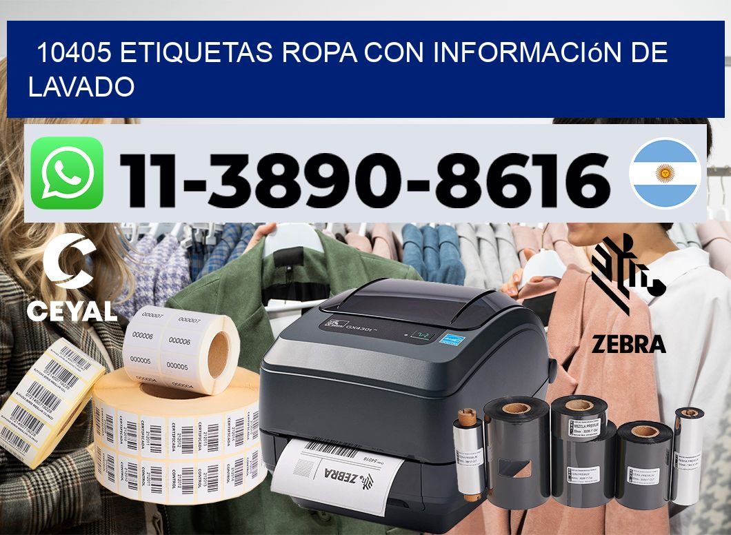 10405 Etiquetas ropa con información de lavado