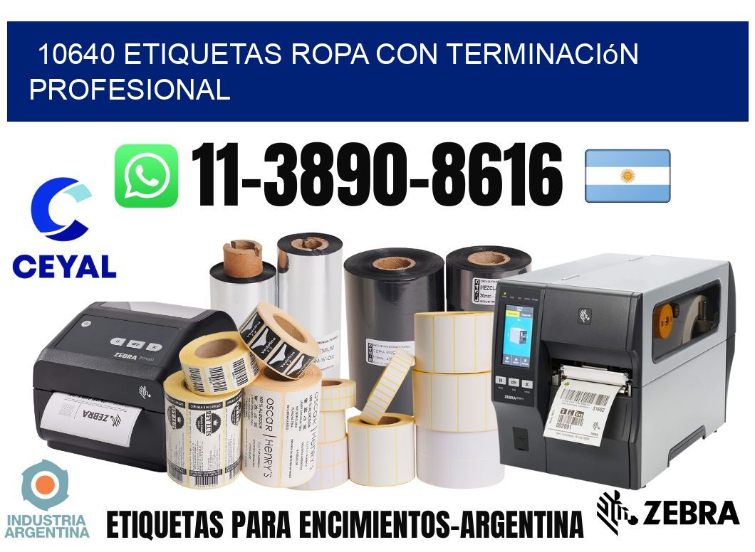 10640 Etiquetas ropa con terminación profesional