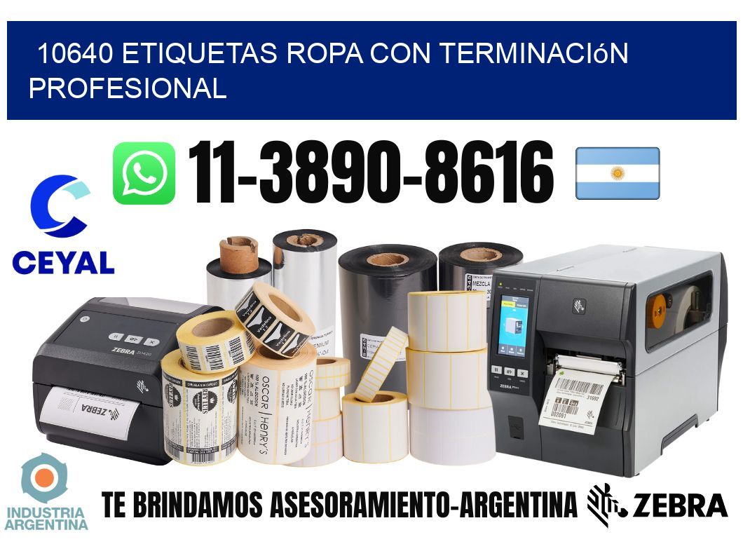 10640 Etiquetas ropa con terminación profesional