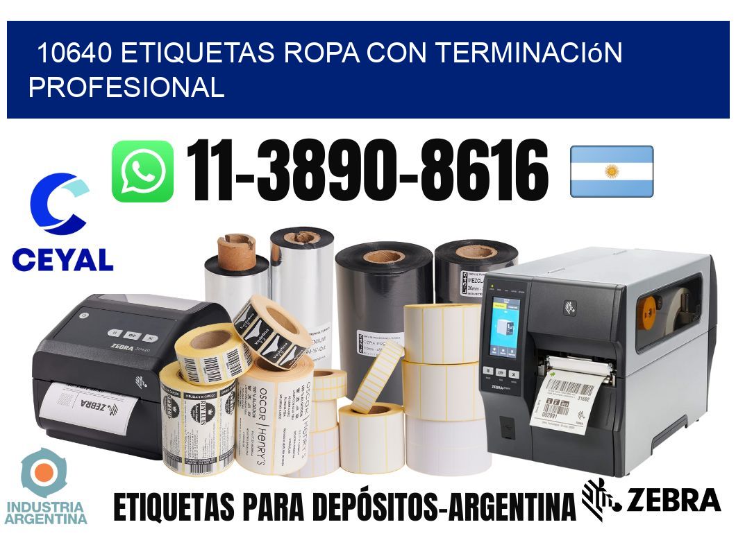 10640 Etiquetas ropa con terminación profesional