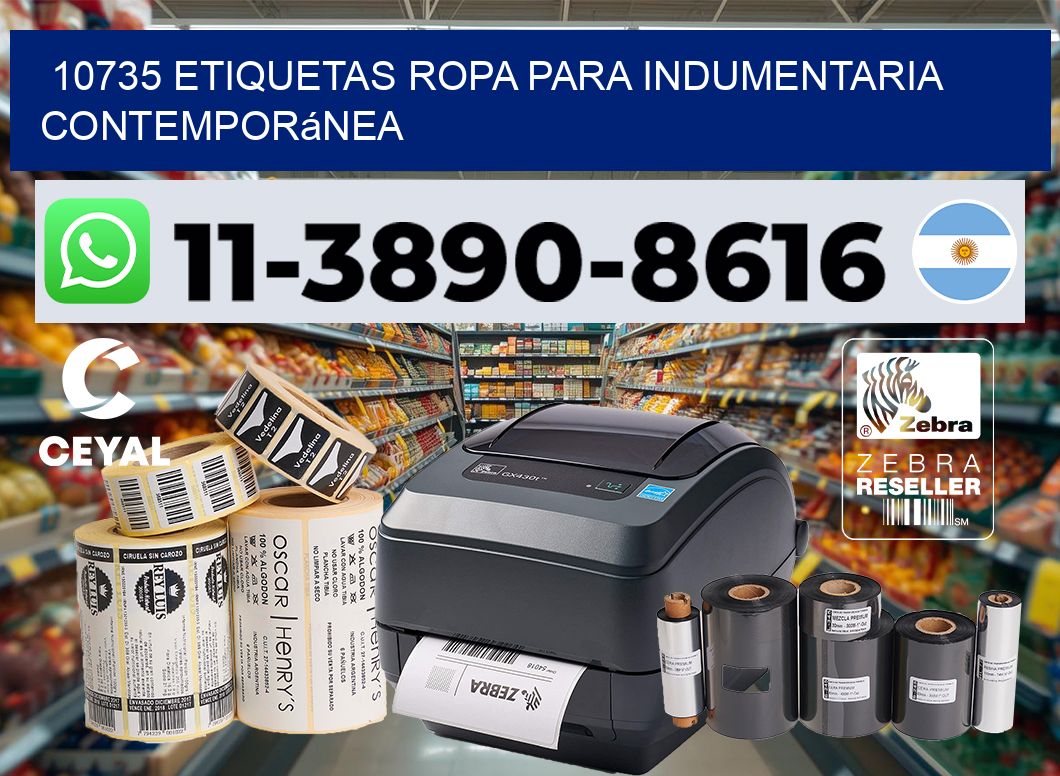 10735 Etiquetas ropa para indumentaria contemporánea
