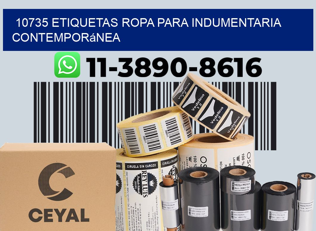 10735 Etiquetas ropa para indumentaria contemporánea