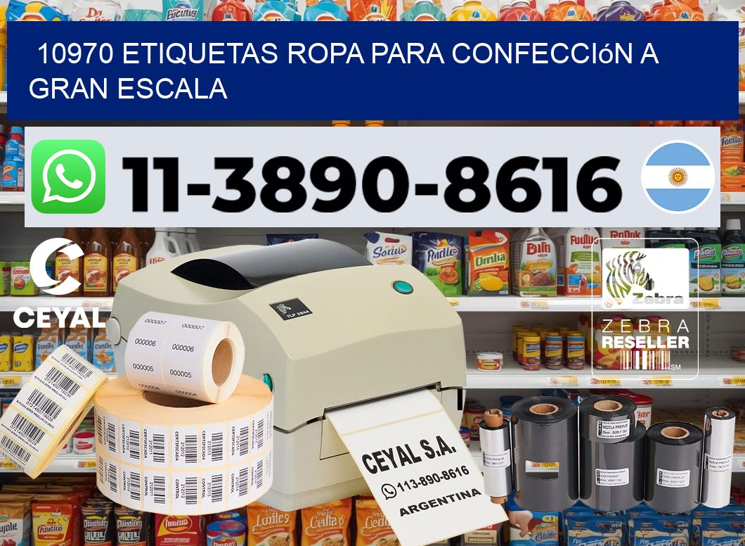 10970 Etiquetas ropa para confección a gran escala