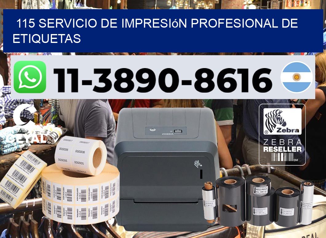 115 Servicio de impresión profesional de etiquetas
