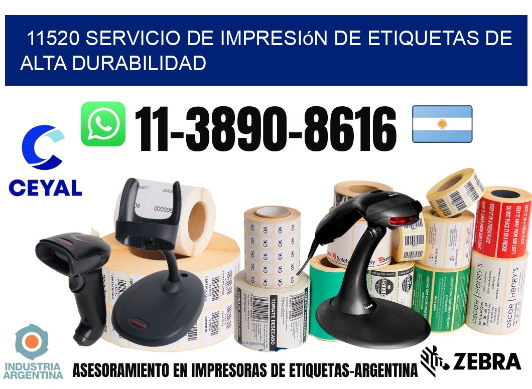 11520 Servicio de impresión de etiquetas de alta durabilidad