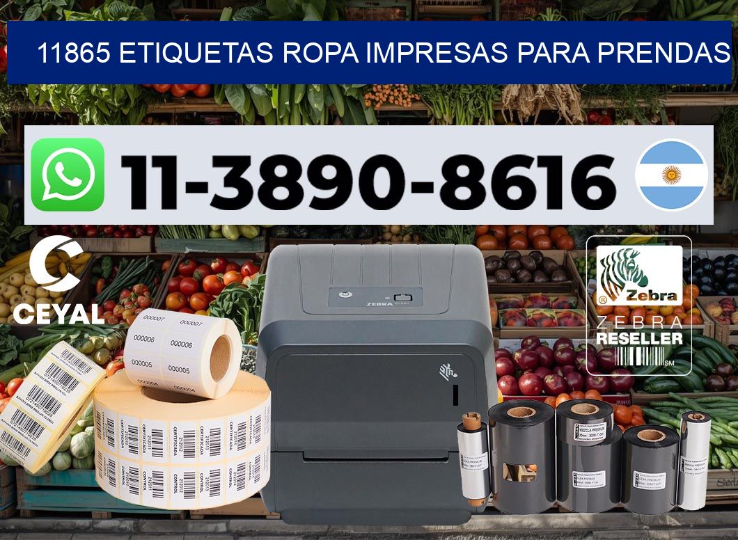 11865 Etiquetas ropa impresas para prendas
