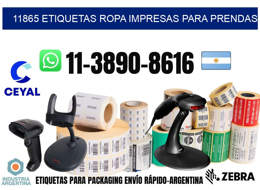11865 Etiquetas ropa impresas para prendas
