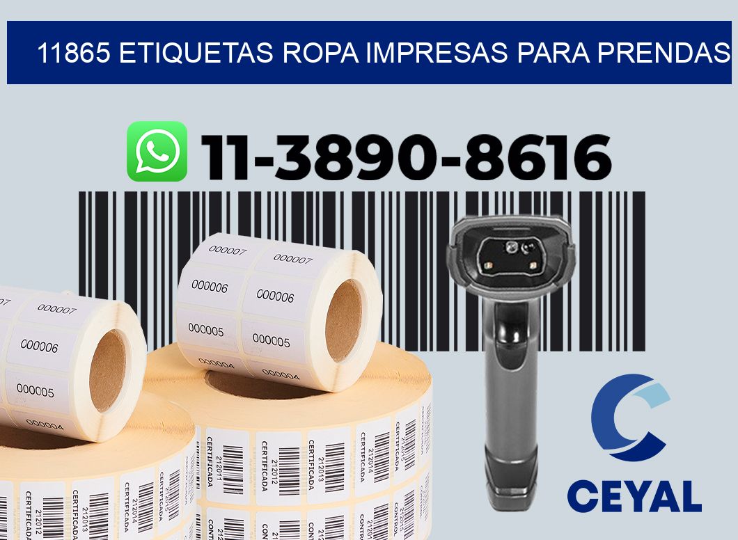 11865 Etiquetas ropa impresas para prendas
