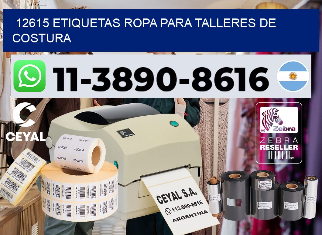 12615 Etiquetas ropa para talleres de costura