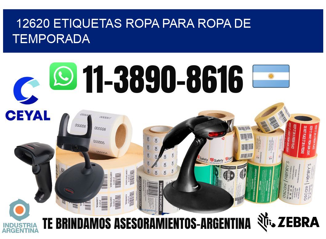 12620 Etiquetas ropa para ropa de temporada