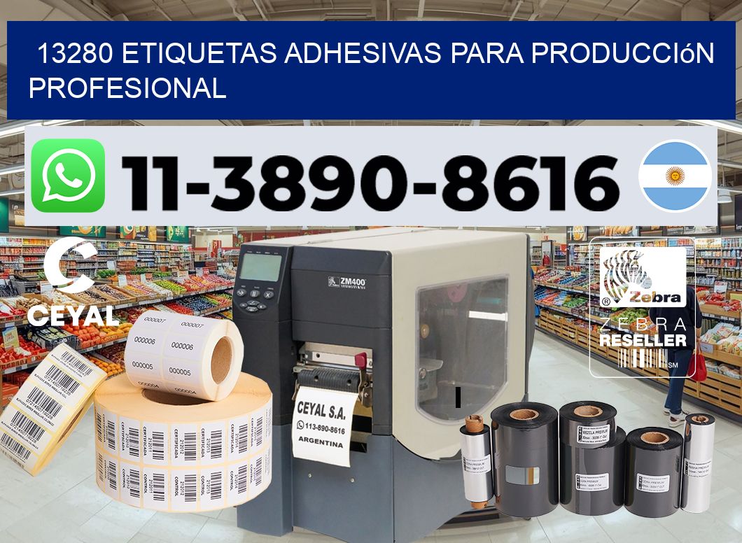 13280 Etiquetas adhesivas para producción profesional