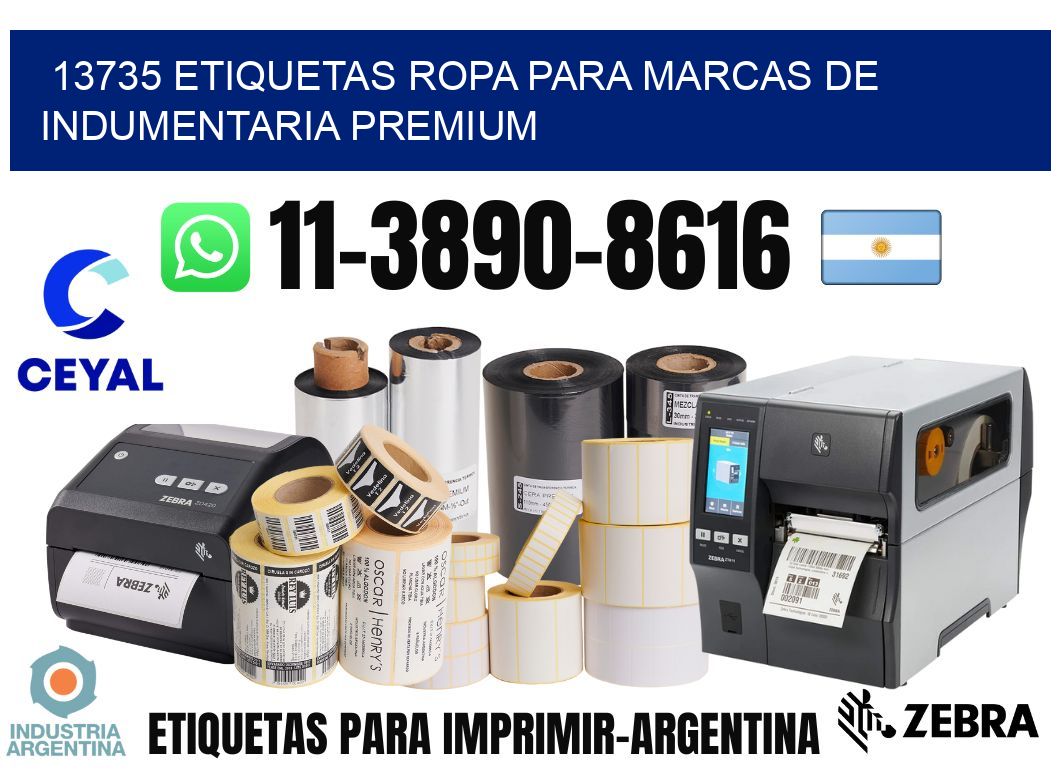 13735 Etiquetas ropa para marcas de indumentaria premium