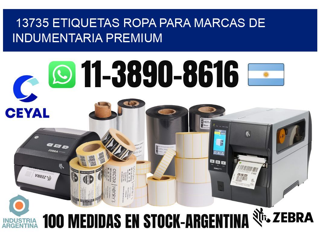 13735 Etiquetas ropa para marcas de indumentaria premium