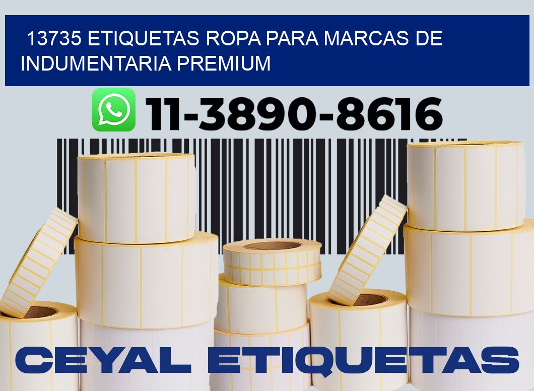 13735 Etiquetas ropa para marcas de indumentaria premium