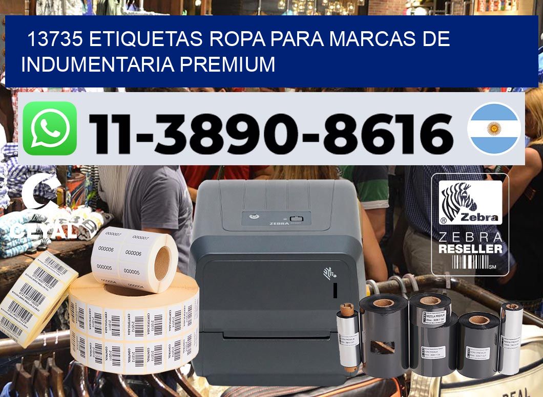 13735 Etiquetas ropa para marcas de indumentaria premium