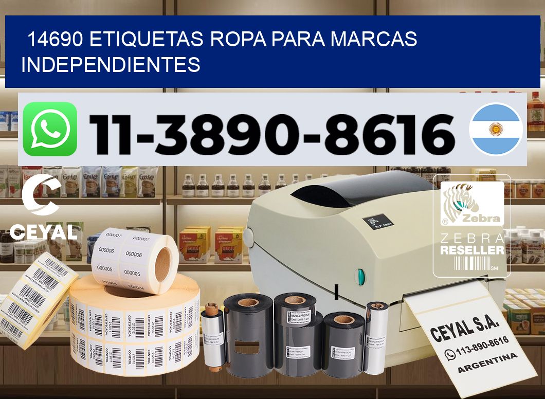 14690 Etiquetas ropa para marcas independientes