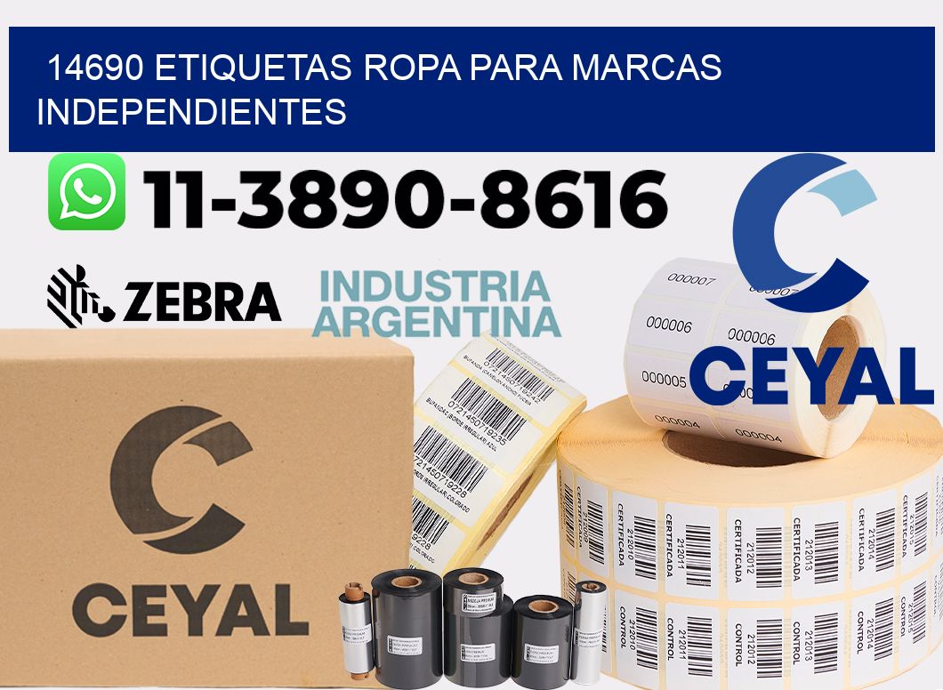 14690 Etiquetas ropa para marcas independientes