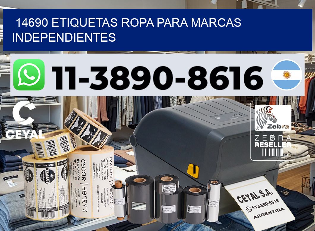 14690 Etiquetas ropa para marcas independientes