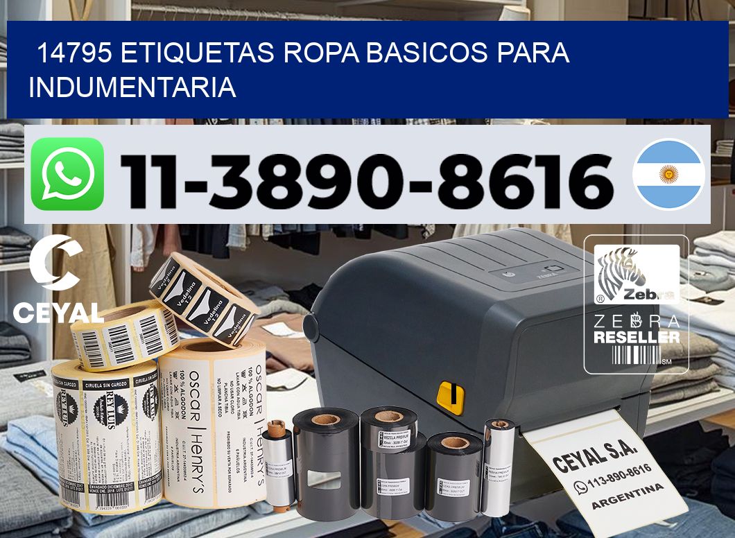 14795 Etiquetas ropa basicos para indumentaria