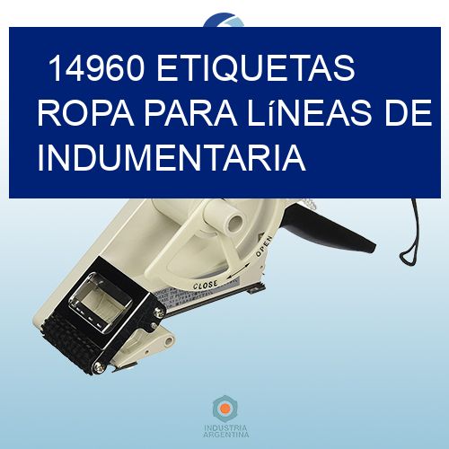 14960 Etiquetas ropa para líneas de indumentaria